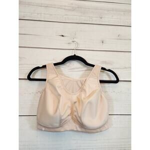 Glamorise Women's Beige Solid No Bounce Med Impact Camisole Sports Bra Size 34DD